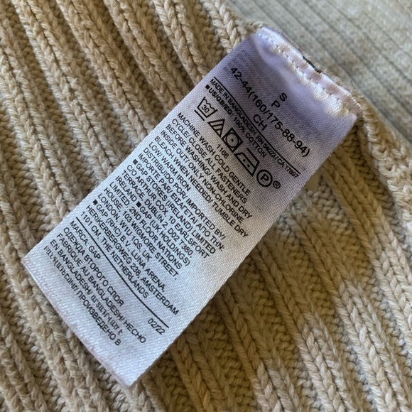 GAP // Ribbed Cotton Cardigan Set in Moonstone - Picture 12 of 15